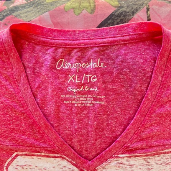 aeropostale tate mcrae inspired y2k hot pink jersey 87 t shirt - Picture 8 of 8